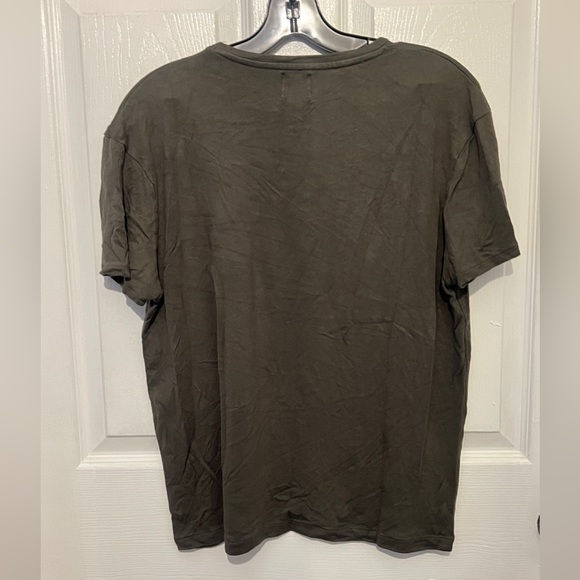 ZARA Men's Olive Green Short Sleeve T-Shirt Size L - Picture 2 of 5